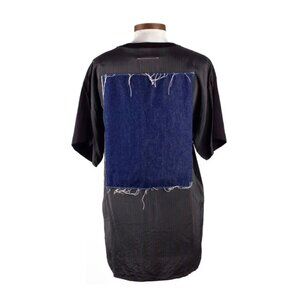 MAISON MARGIELA MM6 Multicolor Multi Fabric Panel Short Sleeve T-shirt